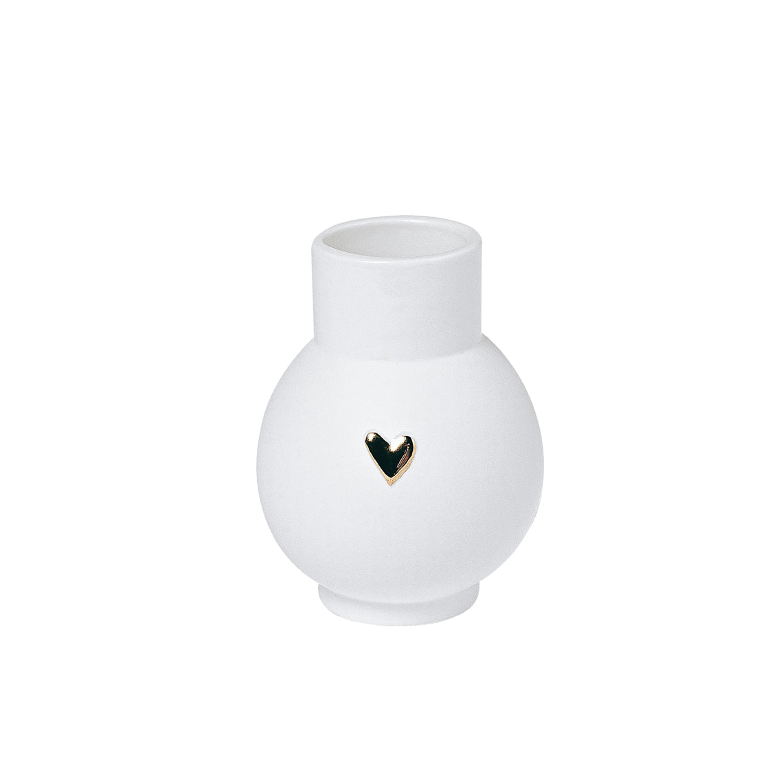Vase en Porcelaine Coeur Doré/Argenté, 2 Tailles - Räder