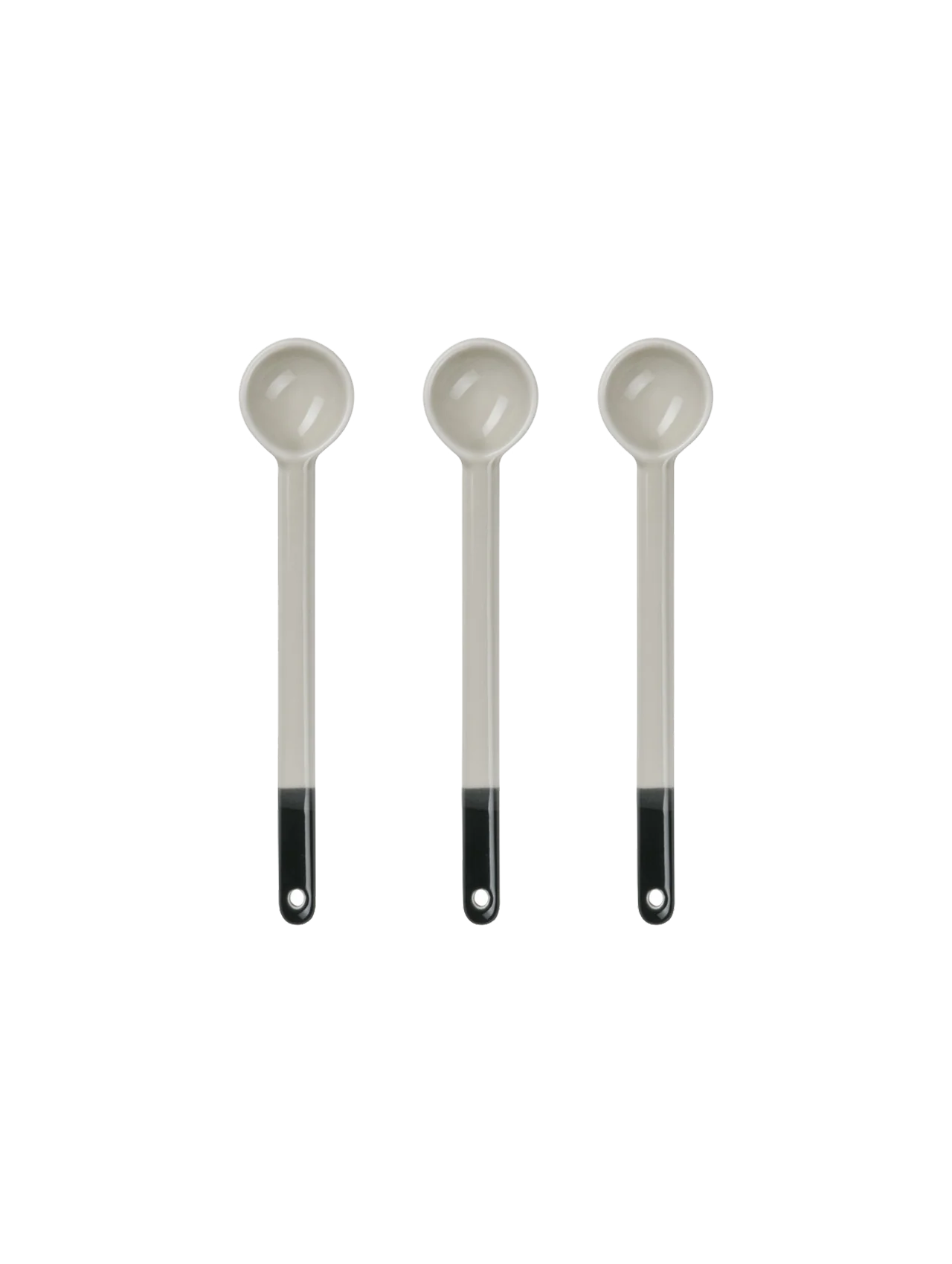 Set de 3 Cuillères Bicolore à Café en Porcelaine Black Currant - Asa