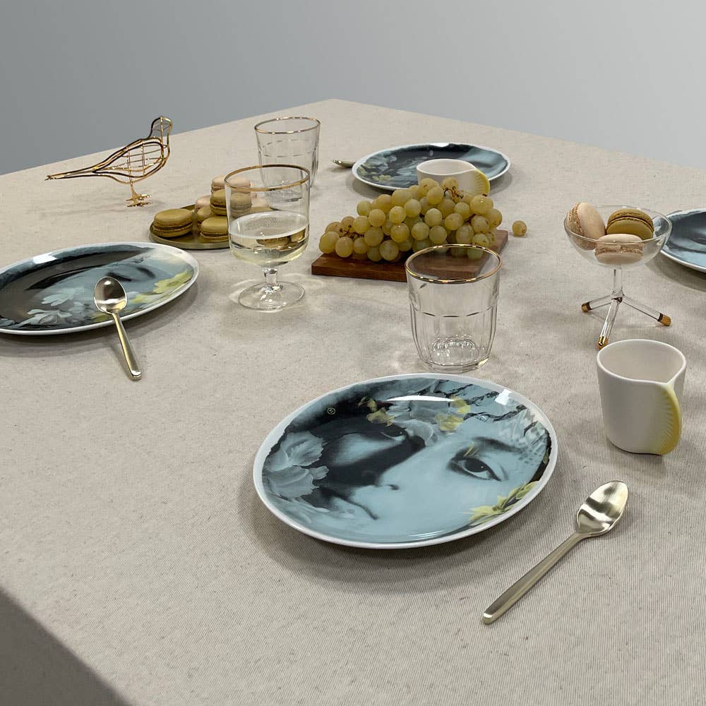 Set de 4 Assiettes à Dessert en Porcelaine River ø21 cm - Ibride