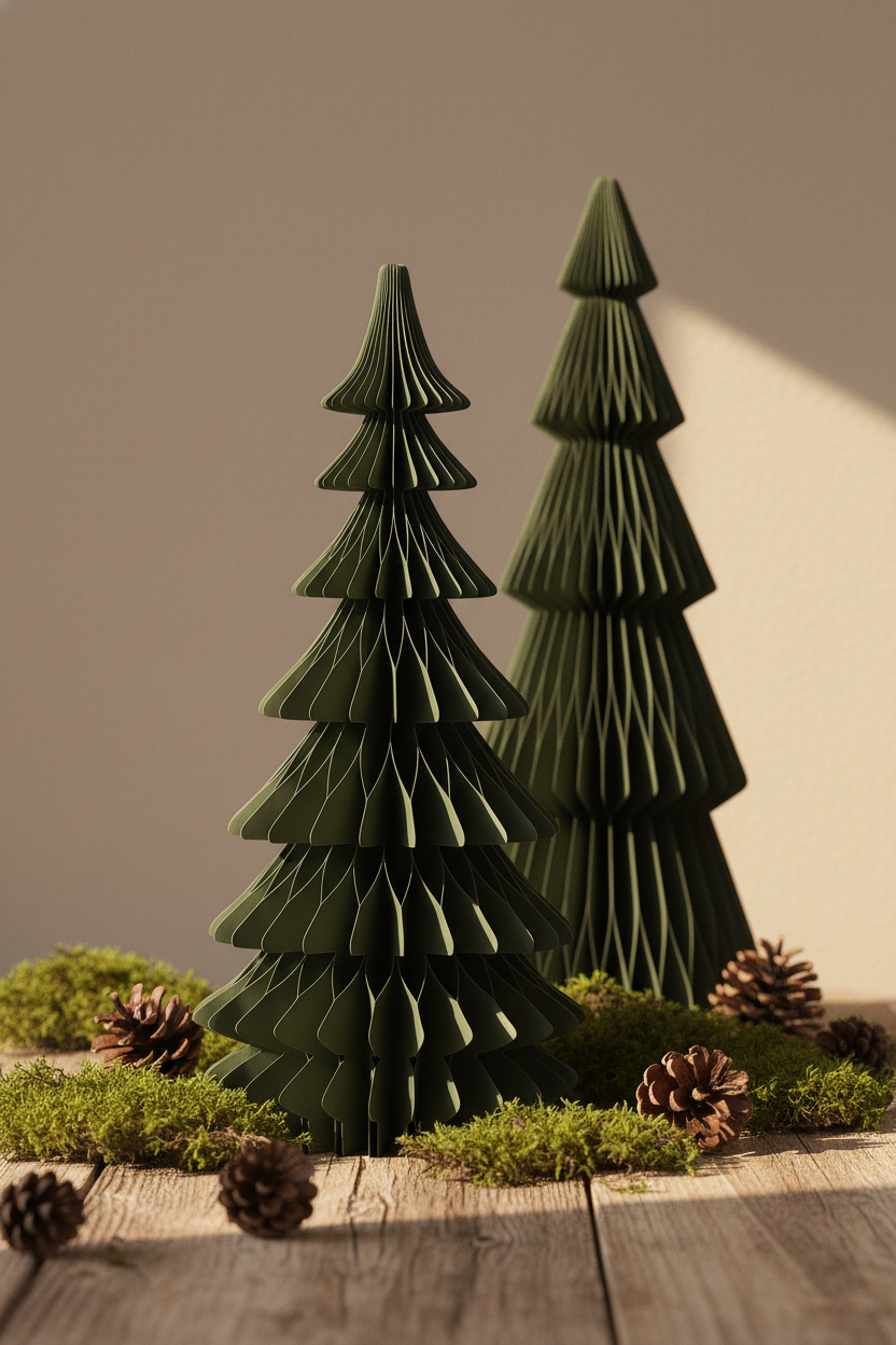 Arbre de Noël en Papier Sanna XL Élégant H.70cm - Papurism