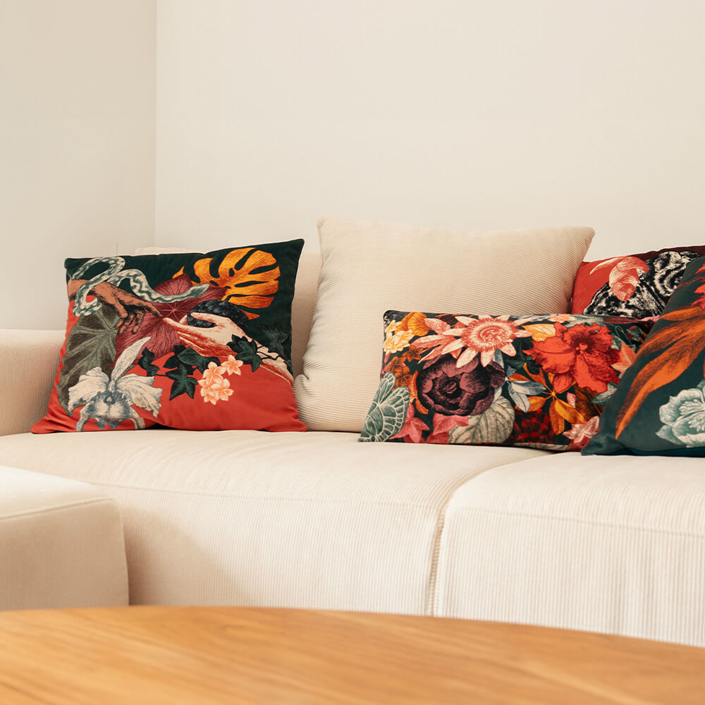 Coussin en Velours Boucan 50x50 - Ibride