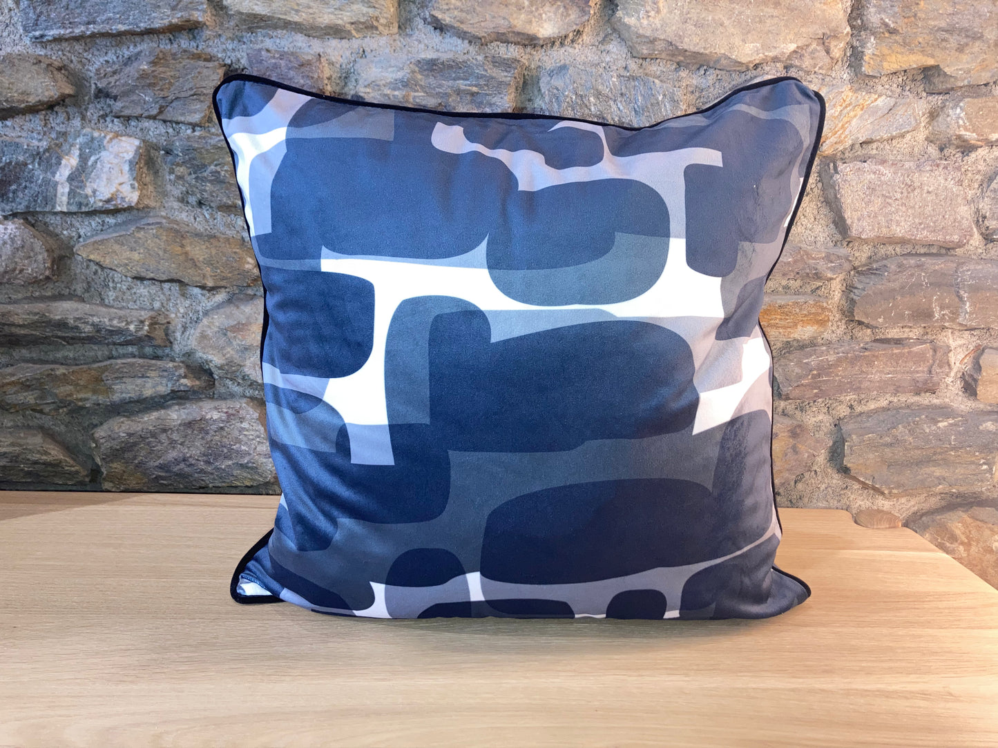 Housse de Coussin Dots Kaki/Noir 45x45 cm - Podevache