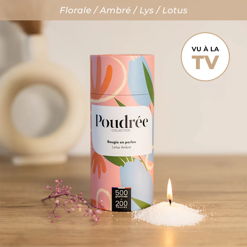 Bougie Parfumée en Perles Collection Flora - Poudrée Paris