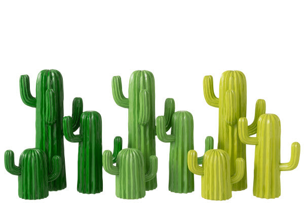 Cactus Décoratif en Polyrésine Vert (3 tailles) - Jolipa