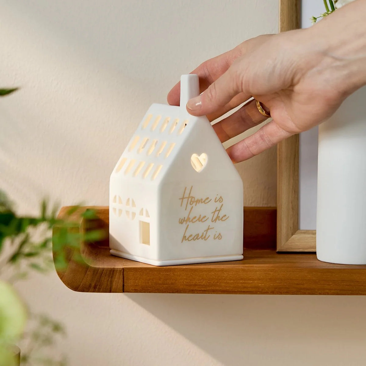Photophore en Porcelaine Petite Maison Coeur - Räder