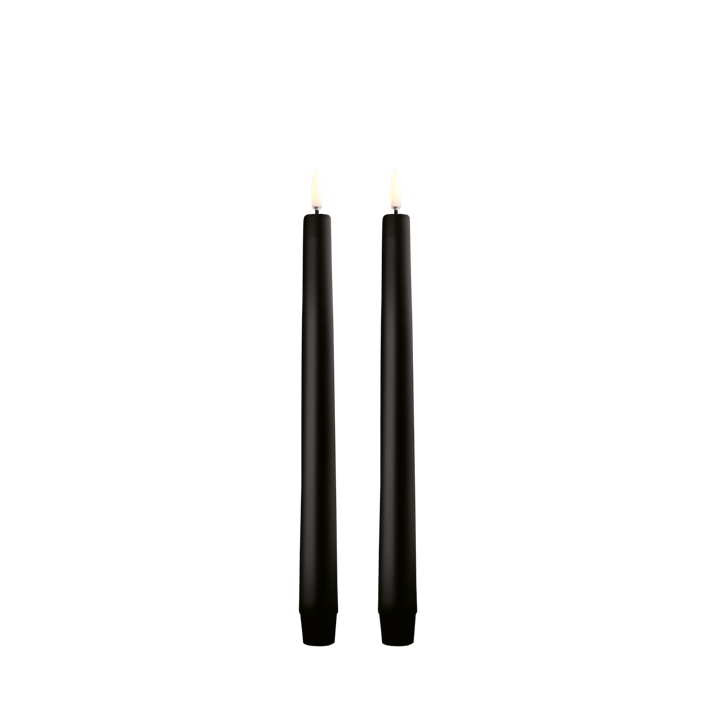 Set de 2 Bougies Coniques Classiques Noires L2,3 x H25 cm - Uyunï