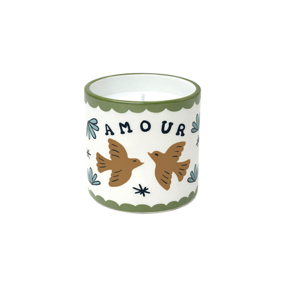 Bougie Muse Amour Oiseaux Senteur Ambre - Opjet
