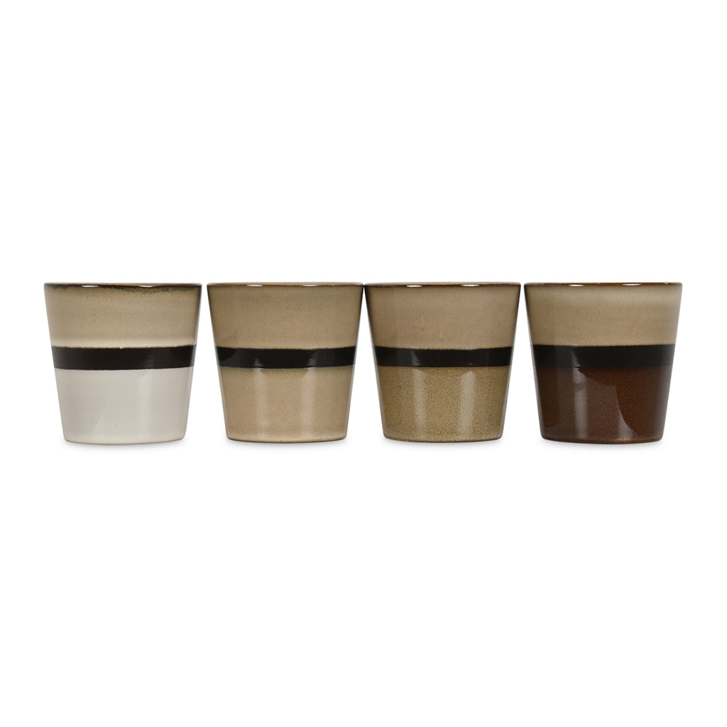 Set de 4 Tasses Verres à Thé / Café en Grès Lynx - Opjet