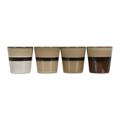 Set de 4 Tasses Verres à Thé / Café en Grès Lynx - Opjet