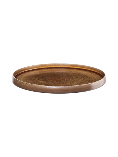 Set de 6 Assiettes Plates en Grès Brun ou Carbonne Gobi - Asa