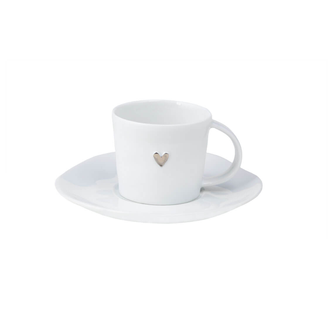 Tasse à Expresso Coeur & Soucoupe en Porcelaine - Räder