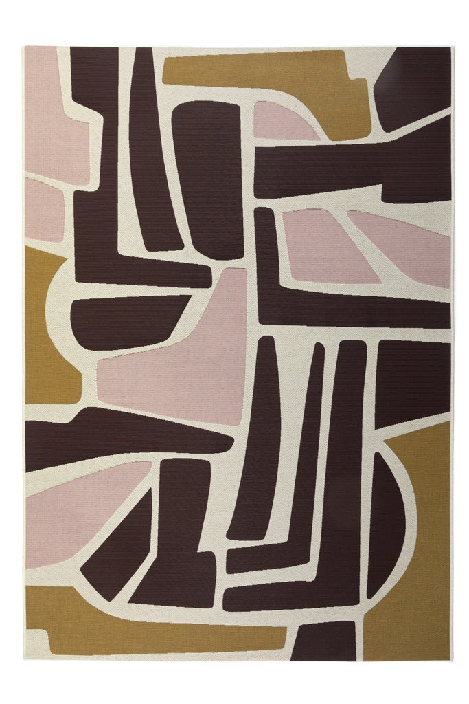 Tapis d’Extérieur Tamara Géométrique Bleu, Noir ou Prune 160 x 230 cm - Idaho