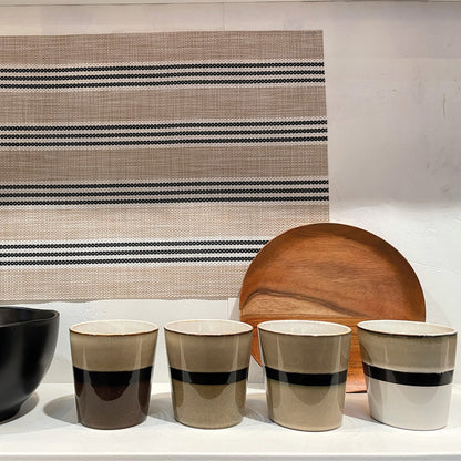 Set de 4 Tasses Verres à Thé / Café en Grès Lynx - Opjet