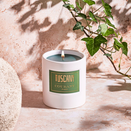 Bougie Parfumée Tuscany 230g Ambre, Vetiver & Musc - Courant Paris