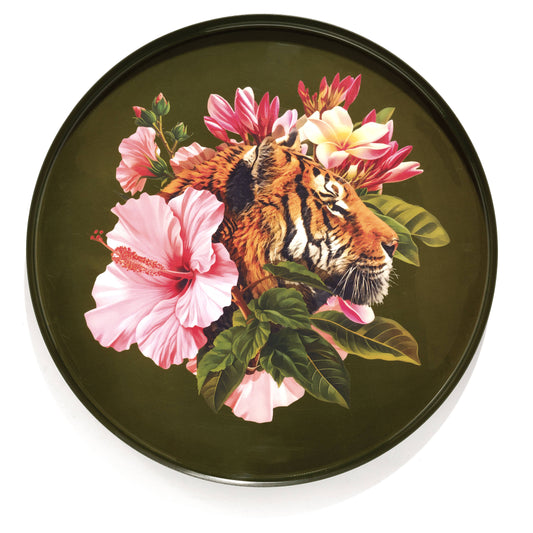 Plateau Rond Sherkane en Métal D.33cm - Gangzaï