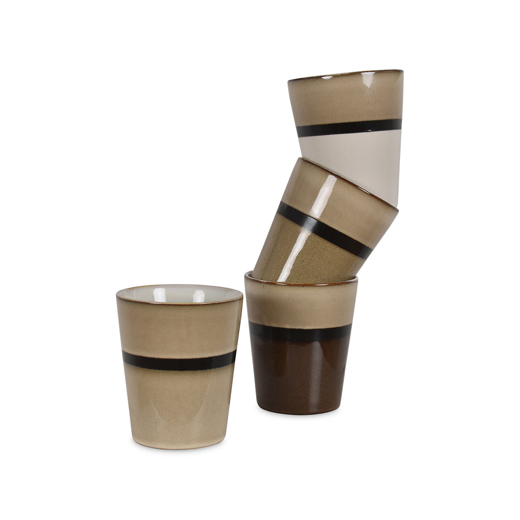 Set de 4 Tasses Verres à Thé / Café en Grès Lynx - Opjet