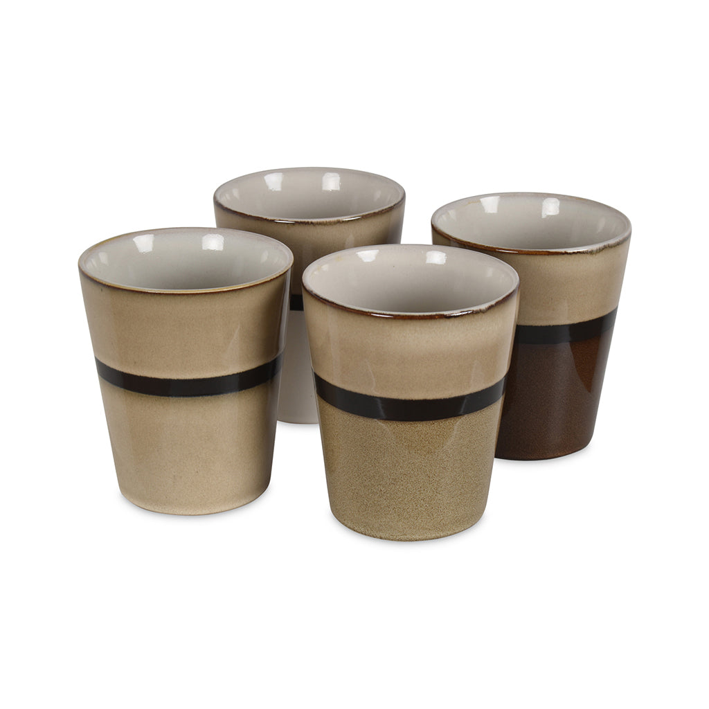 Set de 4 Tasses Verres à Thé / Café en Grès Lynx - Opjet