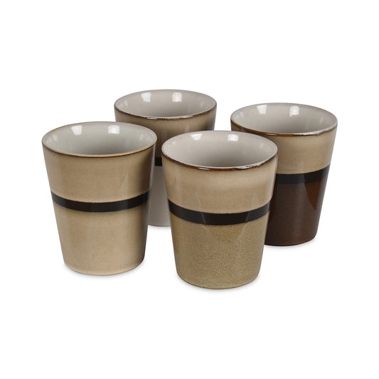 Set de 4 Tasses Verres à Thé / Café en Grès Lynx - Opjet