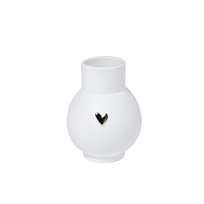 Vase en Porcelaine Coeur Doré/Argenté, 2 Tailles - Räder