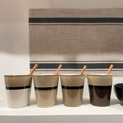 Set de 4 Tasses Verres à Thé / Café en Grès Lynx - Opjet
