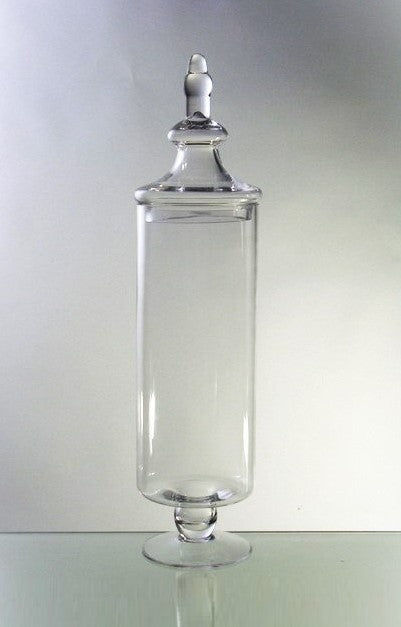Bonbonnière Impériale sur Pied en Verre avec Couvercle - Fancy