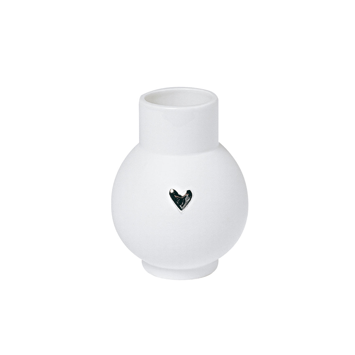 Vase en Porcelaine Coeur Doré/Argenté, 2 Tailles - Räder