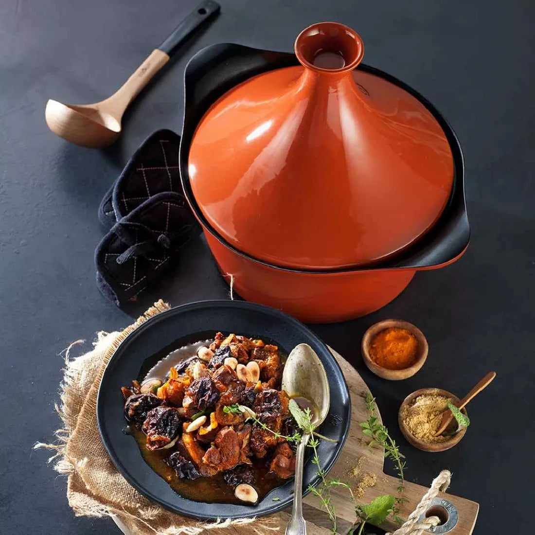 Couvercle Tajine 24/28 cm en Céramique pour Cocotte - Cookut