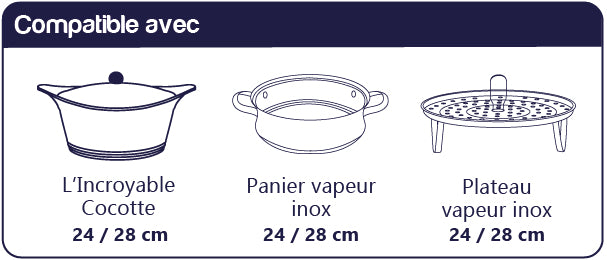 Couvercle Tajine 24/28 cm en Céramique pour Cocotte - Cookut