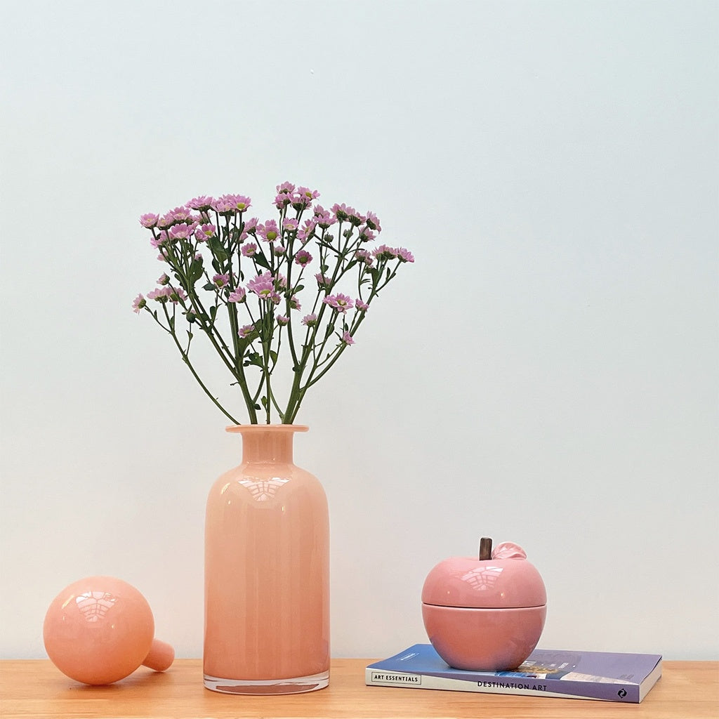 Boîte Pomme Colorée en Dolomite H.17 cm - Opjet