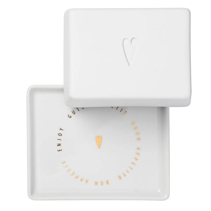 Beurrier en Porcelaine "Bon Appétit" Coeur - Räder