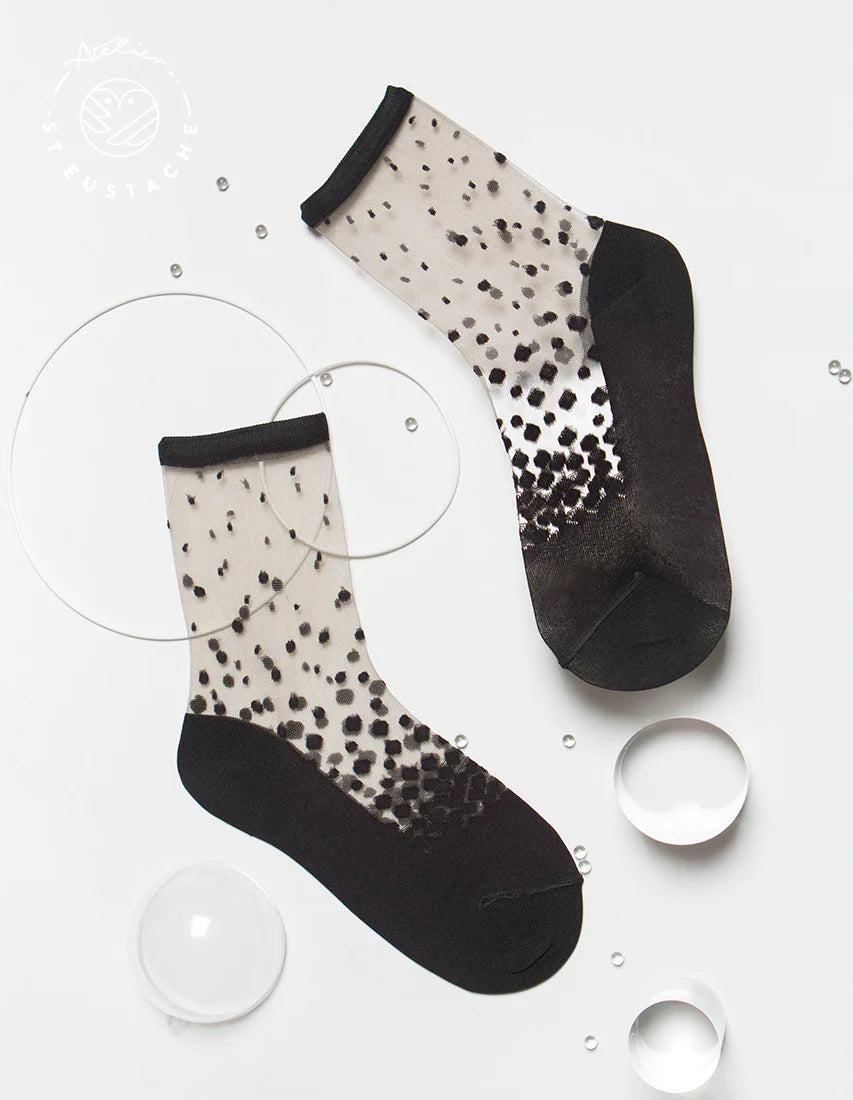 Paire de Chaussettes Nakameguro (Denim, Noir, Or, Silver) - Atelier Saint Eustache