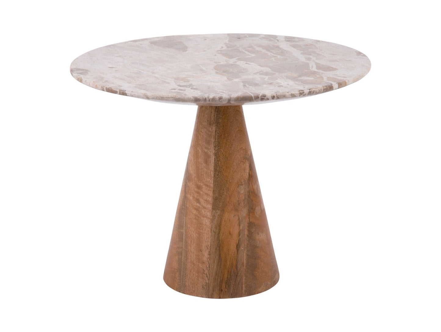 Table Bout de Canapé Force en Marbe et Bois de Manguier - Present Time