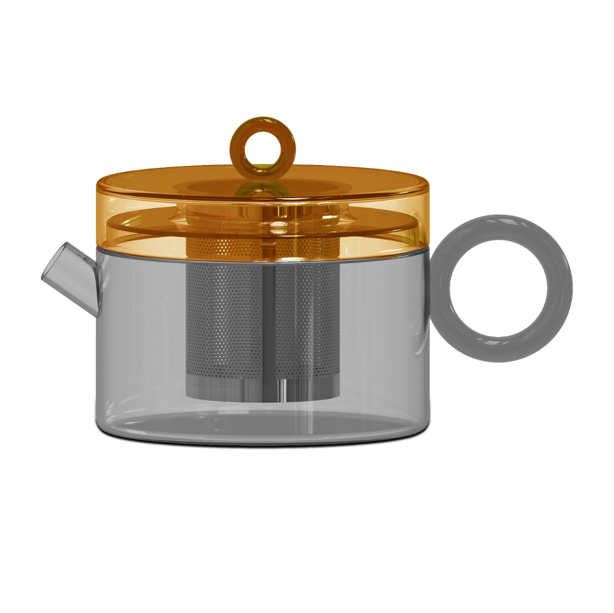 Théière en Verre Borosilicate Bicolore avec Filtre Inox - WD Lifestyle