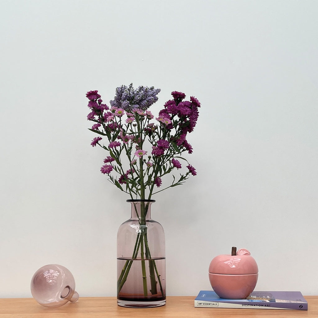 Boîte Pomme Colorée en Dolomite H.17 cm - Opjet