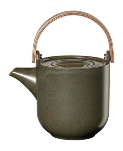 Théière Coppa en Porcelaine avec Manche en Bois - ASA