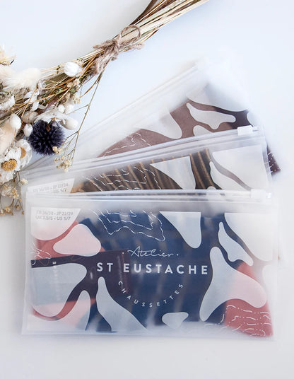 Paire de Chaussettes Nakameguro (Denim, Noir, Or, Silver) - Atelier Saint Eustache