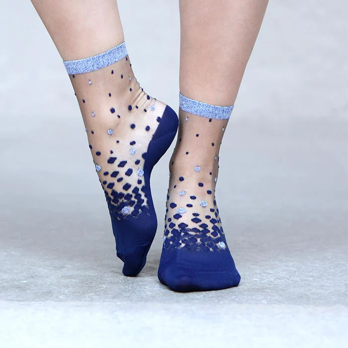 Paire de Chaussettes Nakameguro (Denim, Noir, Or, Silver) - Atelier Saint Eustache