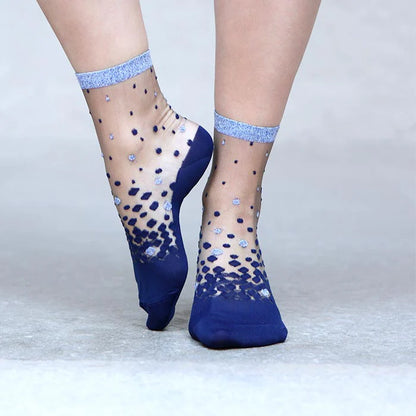 Paire de Chaussettes Nakameguro (Denim, Noir, Or, Silver) - Atelier Saint Eustache