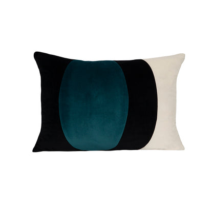 Coussin Lune en Velours de Coton Bleu Sarah 55x40cm - Maison Sarah Lavoine