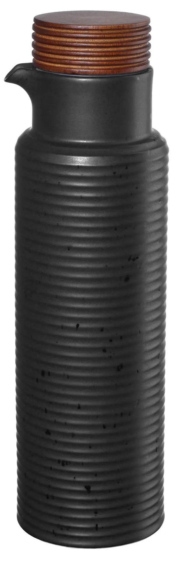 Bouteille d'Huile/Vinaigre en Porcelaine Noire ou Blanche - ASA