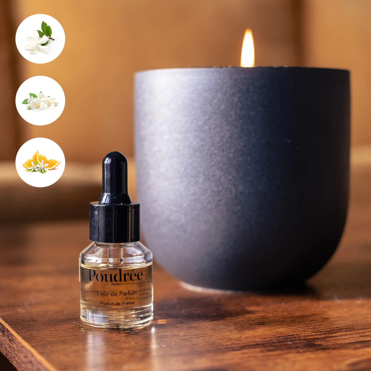 Élexir de Parfum Pipette pour Bougie en Perle 15ml - Poudrée Paris