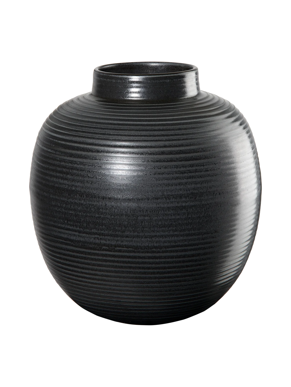 Vase en Grès Noir Strié - ASA