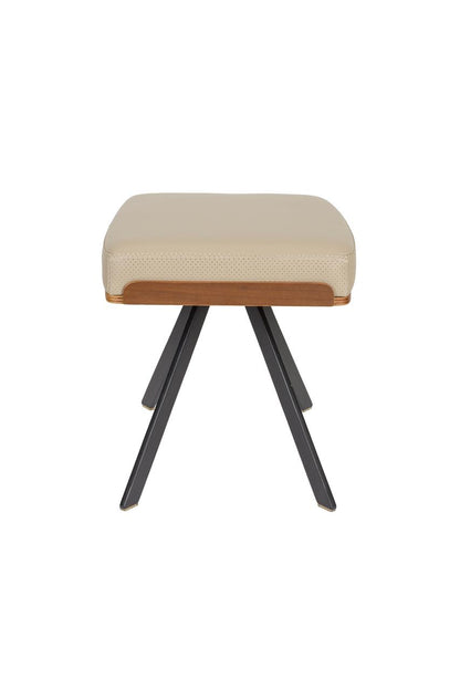 Tabouret Repose Pied Frie en Cuire PU et Noyer - Zuiver