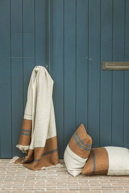 Plaid en Lin et Laine The Highland Stripe 140 x 220 cm - Libeco