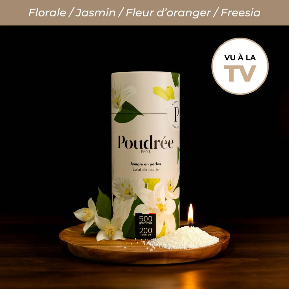 Coffret Bougie Parfumée en Perle - Poudrée Paris