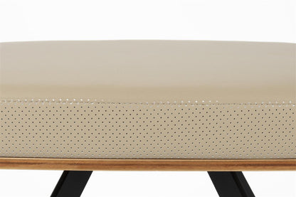 Tabouret Repose Pied Frie en Cuire PU et Noyer - Zuiver