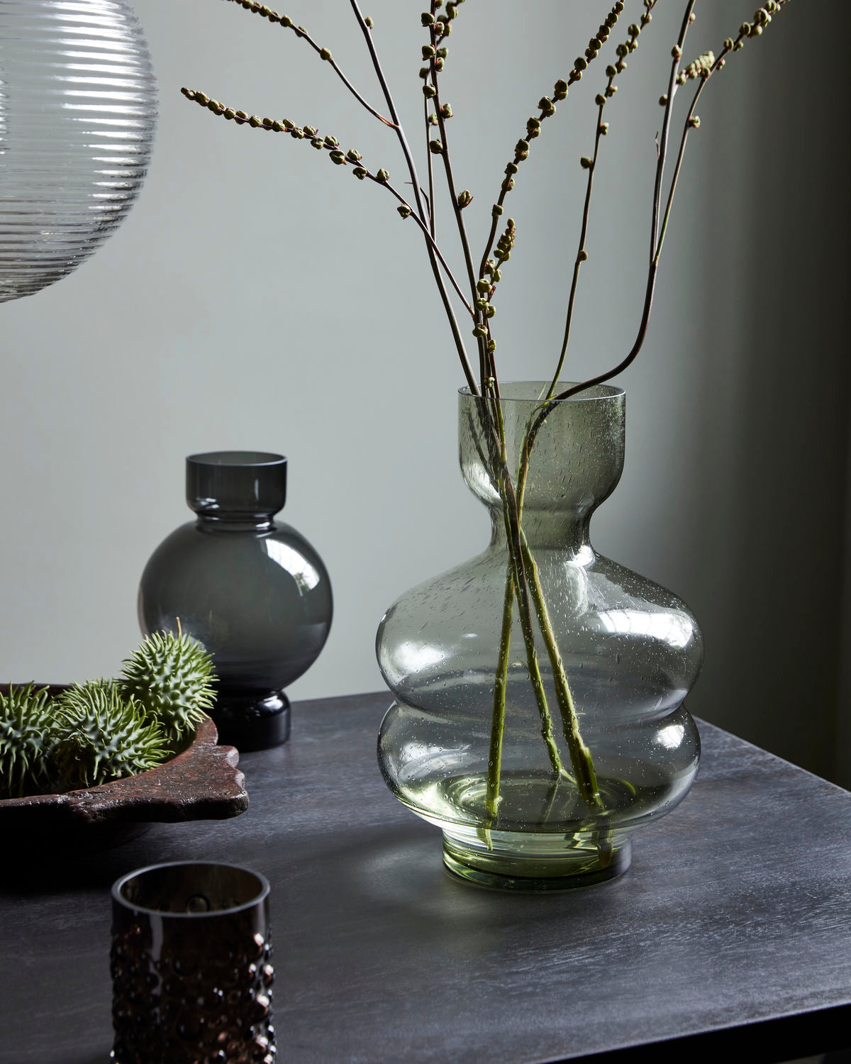 Vase en Verre Organi Vert - House Doctor