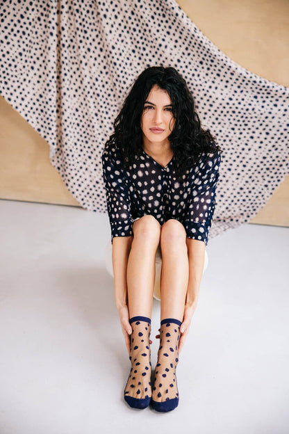 Chaussettes Transparente Éclat Myrtille - Atelier St Eustache
