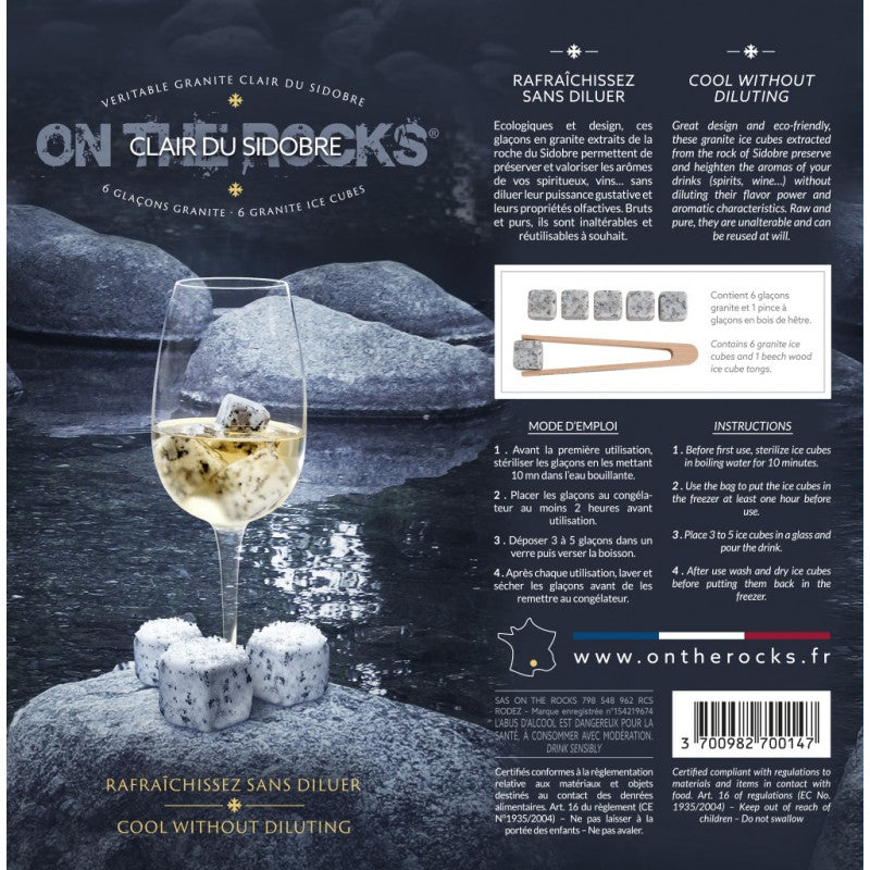 Coffret Glaçons en Granit & Pince, Rafraîchir sans Diluer - On The Rock