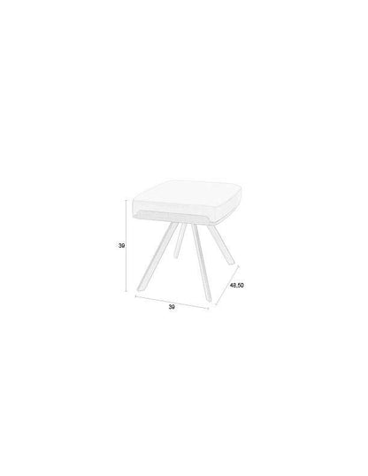 Tabouret Repose Pied Frie en Cuire PU et Noyer - Zuiver